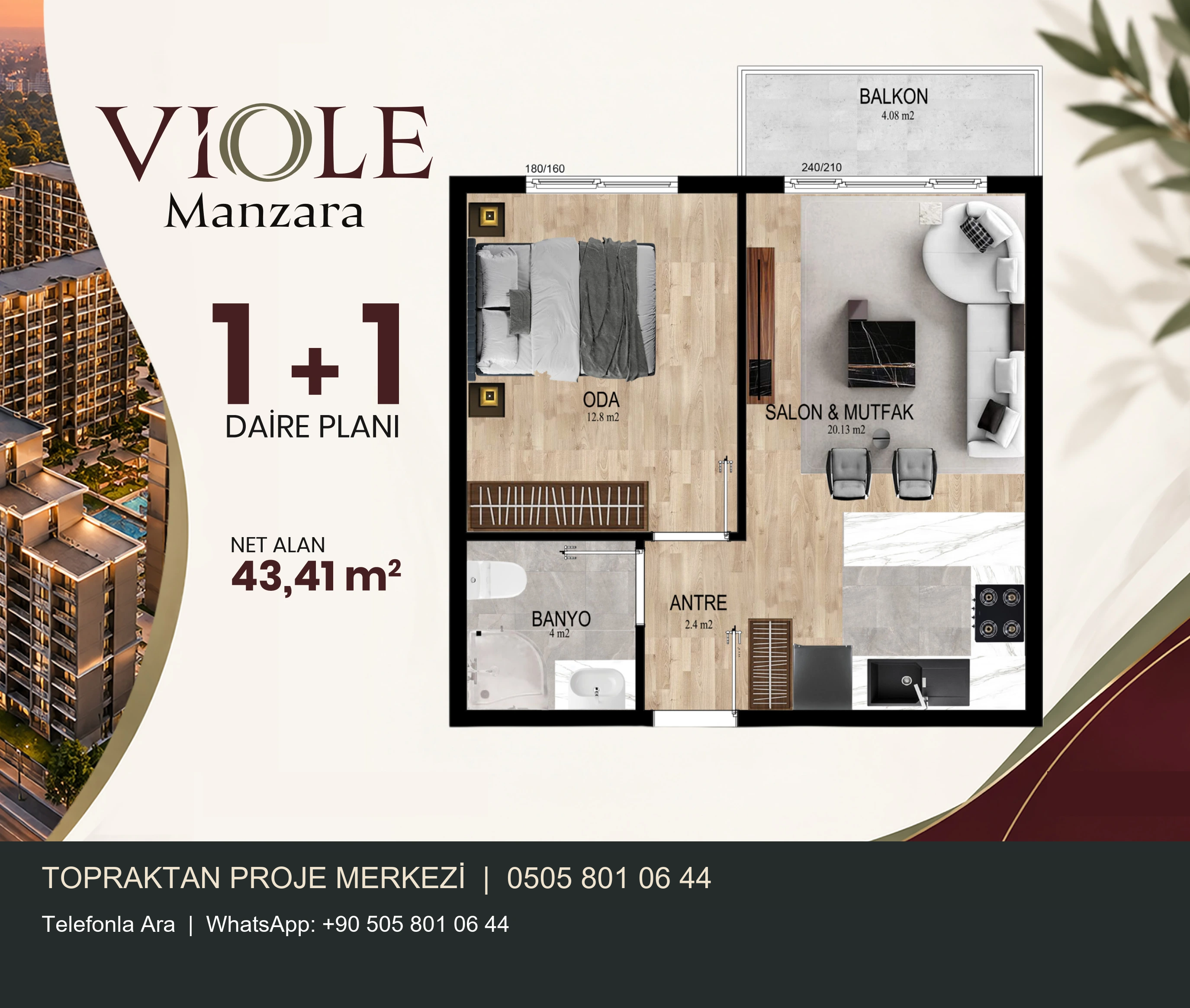 Viole Manzara daire planı